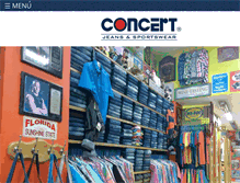 Tablet Screenshot of concertjeans.com